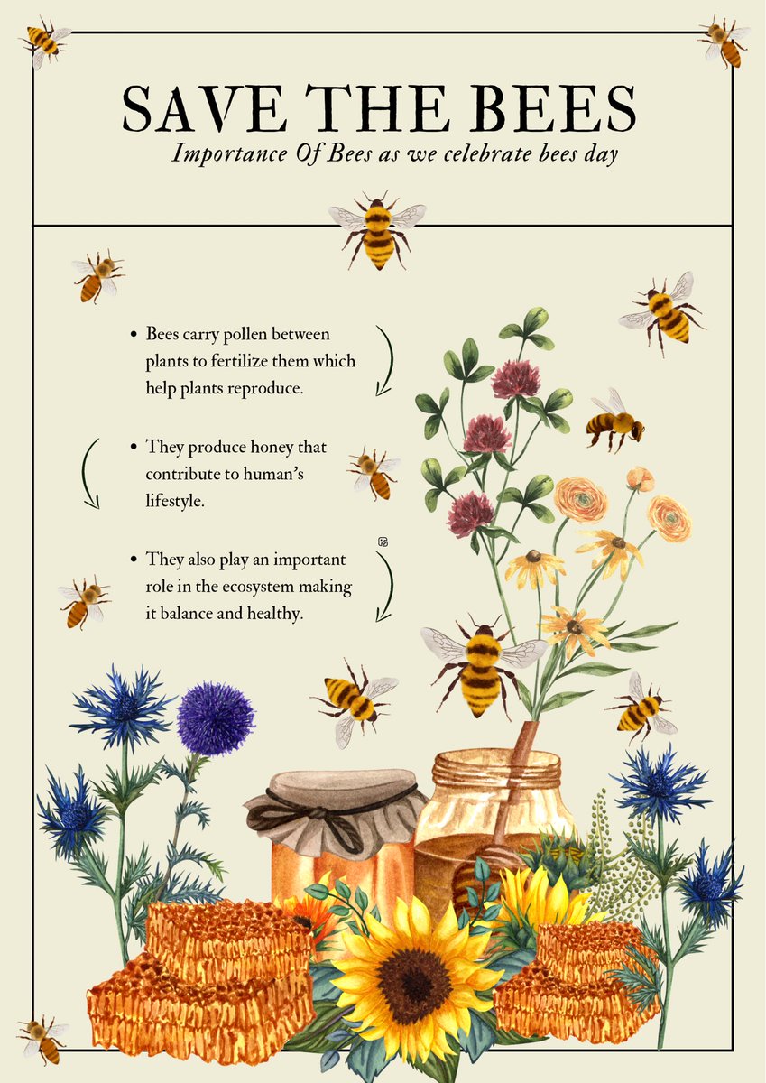 Bees are crucial for pollinating 75% of flowering plants and 35% of food crops, supporting biodiversity and food security. They face threats from climate change, pesticides, habitat loss, and diseases, which jeopardize their survival and, consequently, our ecosystems and