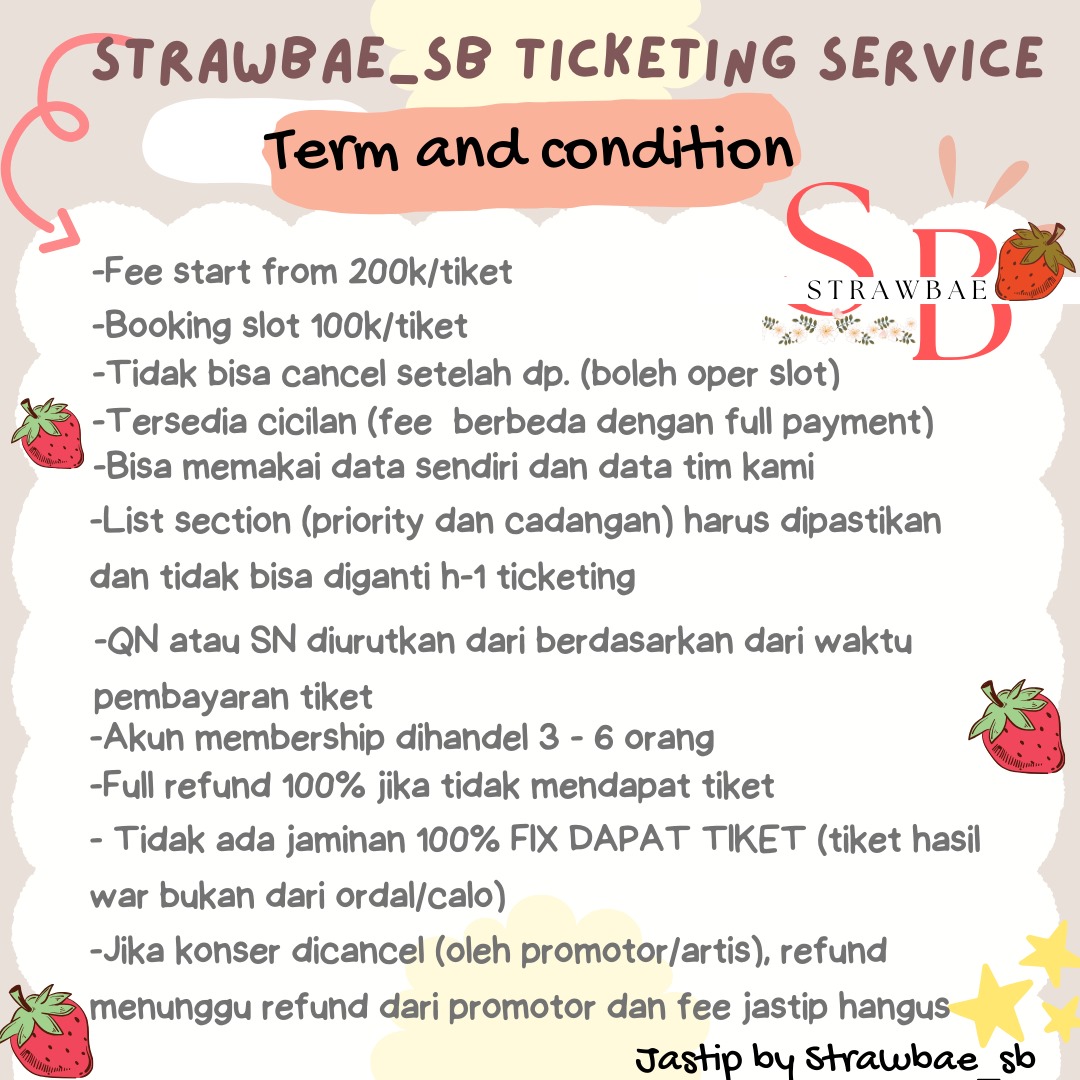 Strawbae_SB Jastip all concert tweet media