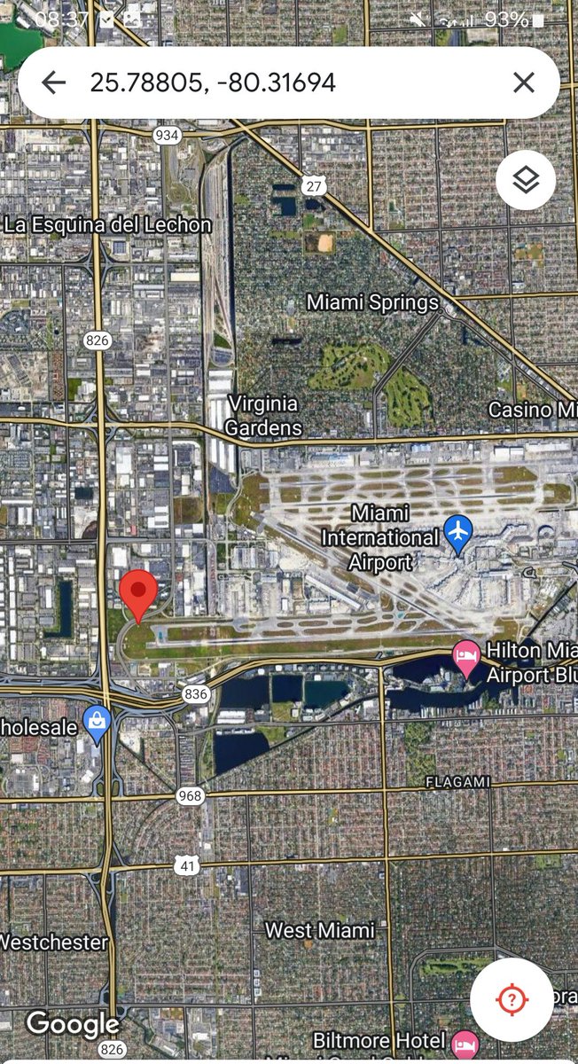 These people have no shame. The red pin marks the thermometer location at the end of the runway in the middle of Miami. ncei.noaa.gov/access/homr/#n…