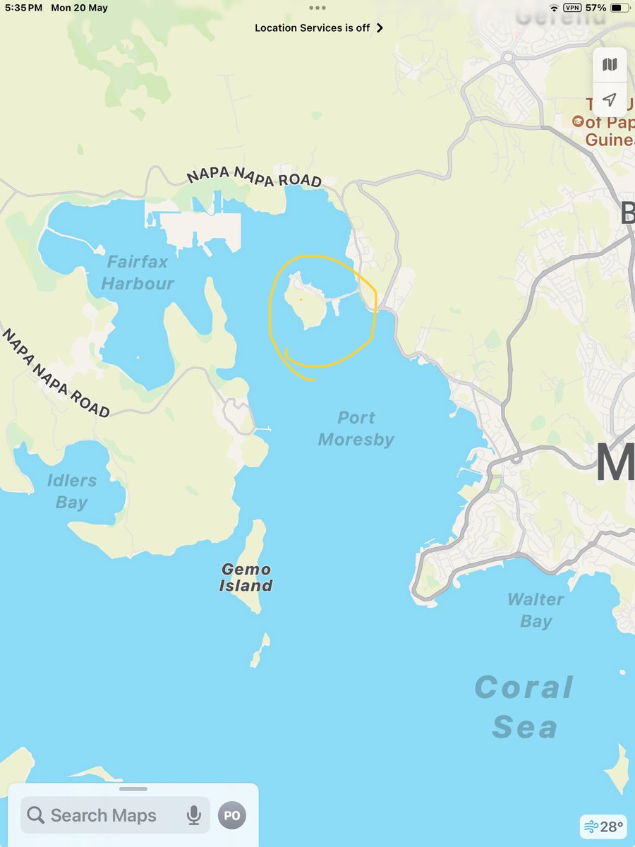 I can see islands around Port Moresby @jacksongs where @NRL clubs could get a safe accomodation training base - also another with a causeway access that may suitable for an safe playing arena 

#auspol @andy_park @AlboMP @MThistlethwaite @AnikaWells @RichardMarlesMP @sussanley