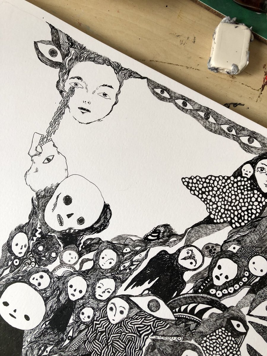 Been working away at this large piece ✍️