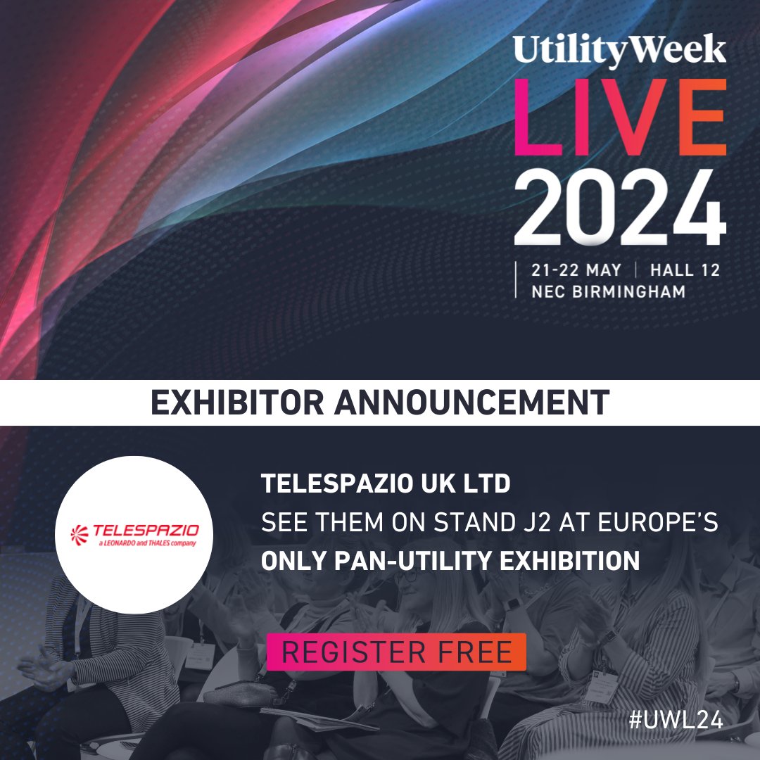 This week we will be in Birmingham @UtilityWeekLive. We look forward to welcoming you to our stand (J2), where our team of experts will be available to answer your questions about how space-based solutions are benefiting utility companies. telespazio.co.uk/en/news-and-st… #UWL24