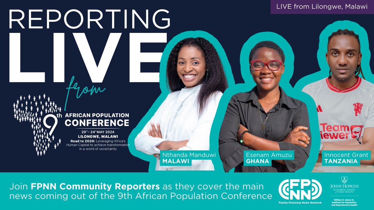 the_ICFP's tweet photo. 🆕 FPNN Community Reporters are on the ground in Lilongwe, Malawi this week covering the ninth African Population Conference (#APC2024)!

Follow along with the #ReproductiveHealth stories &amp; insights they uncover here ⤵️ 
https://t.co/gxYZ15MTor https://t.co/w0zl2tWl1V
