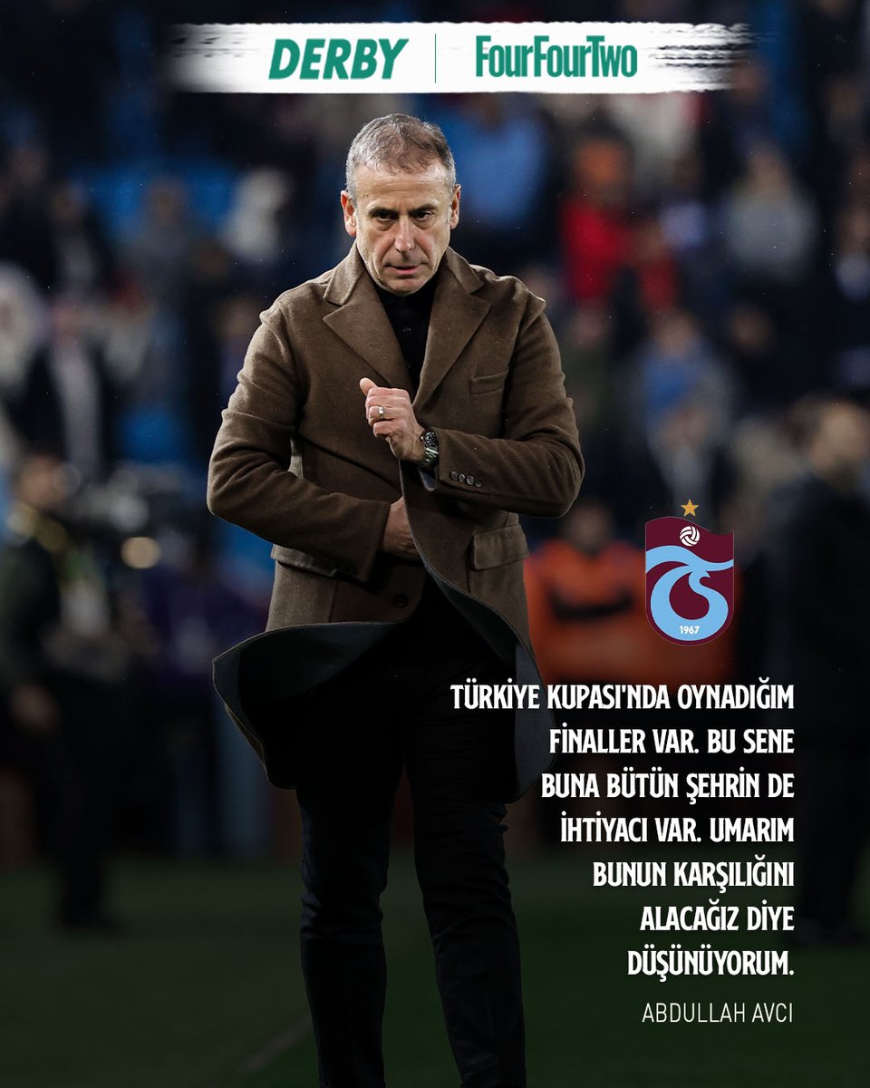 🔴🔵Trabzonspor Teknik Direktörü Abdullah Avcı, yaklaşan Türkiye Kupası öncesinde Trabzon şehrinin kupaya ihtiyacı olduğunu vurguladı.

#VerbiDerby
