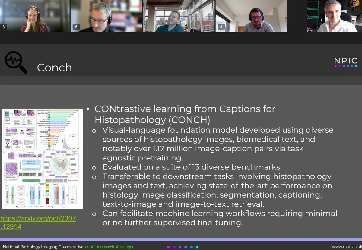 NPIC_AI's tweet photo. An enlightening presentation from Jason on Foundation models in Digital Pathology - looking forward to using some of them ourselves! https://t.co/r7rewo7Npu