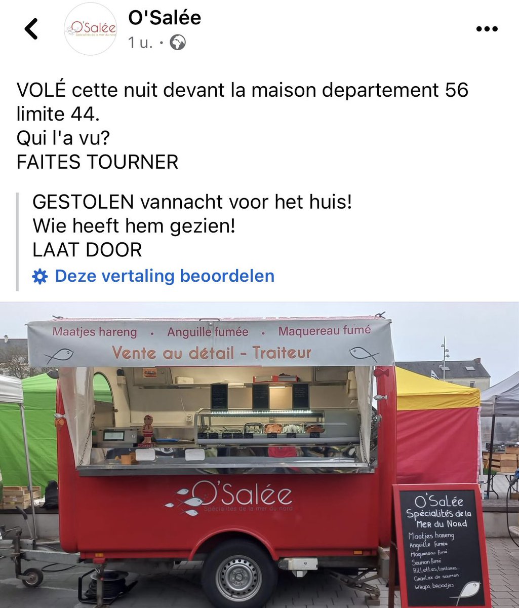 DaphneQuik's tweet photo. De rode roulotte van mijn nichtje is gestolen. Help! #trouverdelaide #partager #france #departement56 https://t.co/BECEczkNgI