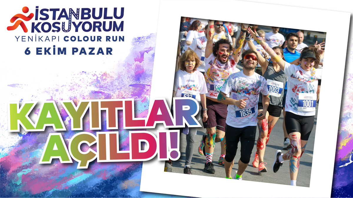 İstanbul’u koşmayı sevenler! İstanbul’u Koşuyorum - Yenikapı Colour Run KAYITLARI AÇILDI! 🥳 12 Mayıs’ta düzenlenen İstanbul’u Koşuyorum - 19 Mayıs Atatürk’ü Anma Gençlik ve Spor Bayramı Koşusu’nda harika vakit geçirmiştik. Heyecanla beklediğimiz yılın ikinci etabı, 6 Ekim’de