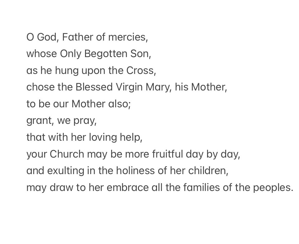 Monday 20 May 2024 Mary, Mother of the Church ⚪️ on Monday of week 7 in Ordinary Time Entrance Antiphon The disciples devoted themselves with one accord to prayer with Mary, the mother of Jesus. #MaryMotherOfTheChurch #20May #Monday #Catholic #HolyMass #WhitMonday #KalinaB