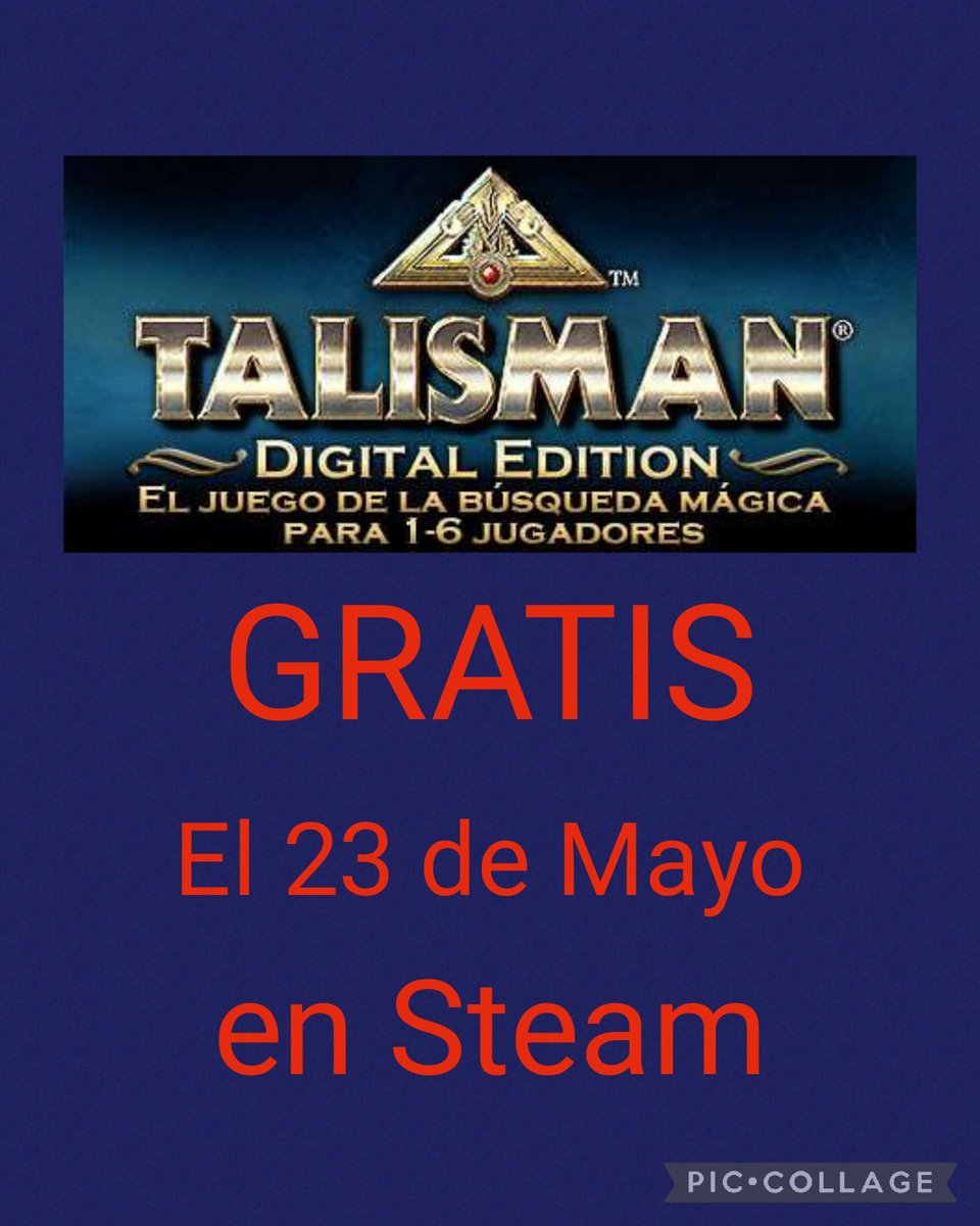 **** Consigue GRATIS el juego
 ' TALISMAN Digital Edition ' a partir del 23 de Mayo en Steam
      🤗🥳🤩🤩🤩🤩🥳🤗

 - Entra a un mundo de dragones y brujería.

 @Steam #pcgames #pcgaming