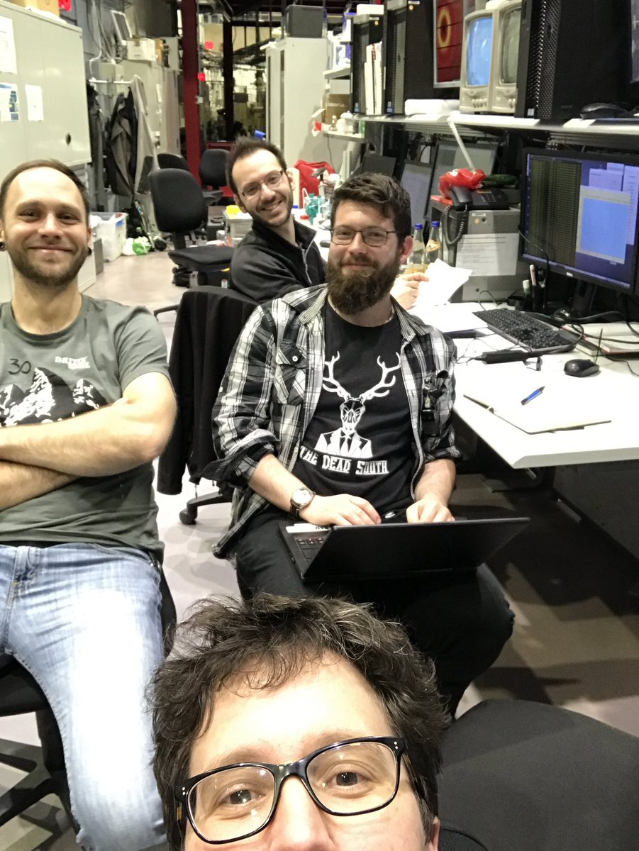 Franziska Emmerling (@franemmerling) on Twitter photo Happy #LightSourceSelfiesDay2024 !@lightsources #Happy20LightSources
<a href="/HZB_BESSY/">BESSY@HZB</a>
Throwback <a href="/amichalchuk/">Adam Michalchuk</a> <a href="/FTorvid/">Torvid Feiler</a> <a href="/JulienMarquardt/">JulienMarquardt</a> looking at screens Muspot beamline. Happy #LightSourceSelfiesDay2024 !@lightsources #Happy20LightSources
<a href="/HZB_BESSY/">BESSY@HZB</a>
Throwback <a href="/amichalchuk/">Adam Michalchuk</a> <a href="/FTorvid/">Torvid Feiler</a> <a href="/JulienMarquardt/">JulienMarquardt</a> looking at screens Muspot beamline.