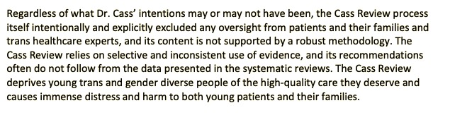 Absolutely damning criticism of The Cass Fiasco by WPATH and USPATH. The reality is that Cass is neither scientific nor reliable. It is not at all the 'Gold Standard' that @YvetteCooperMP and @wesstreeting believe it is. wpath.org/media/cms/Docu…