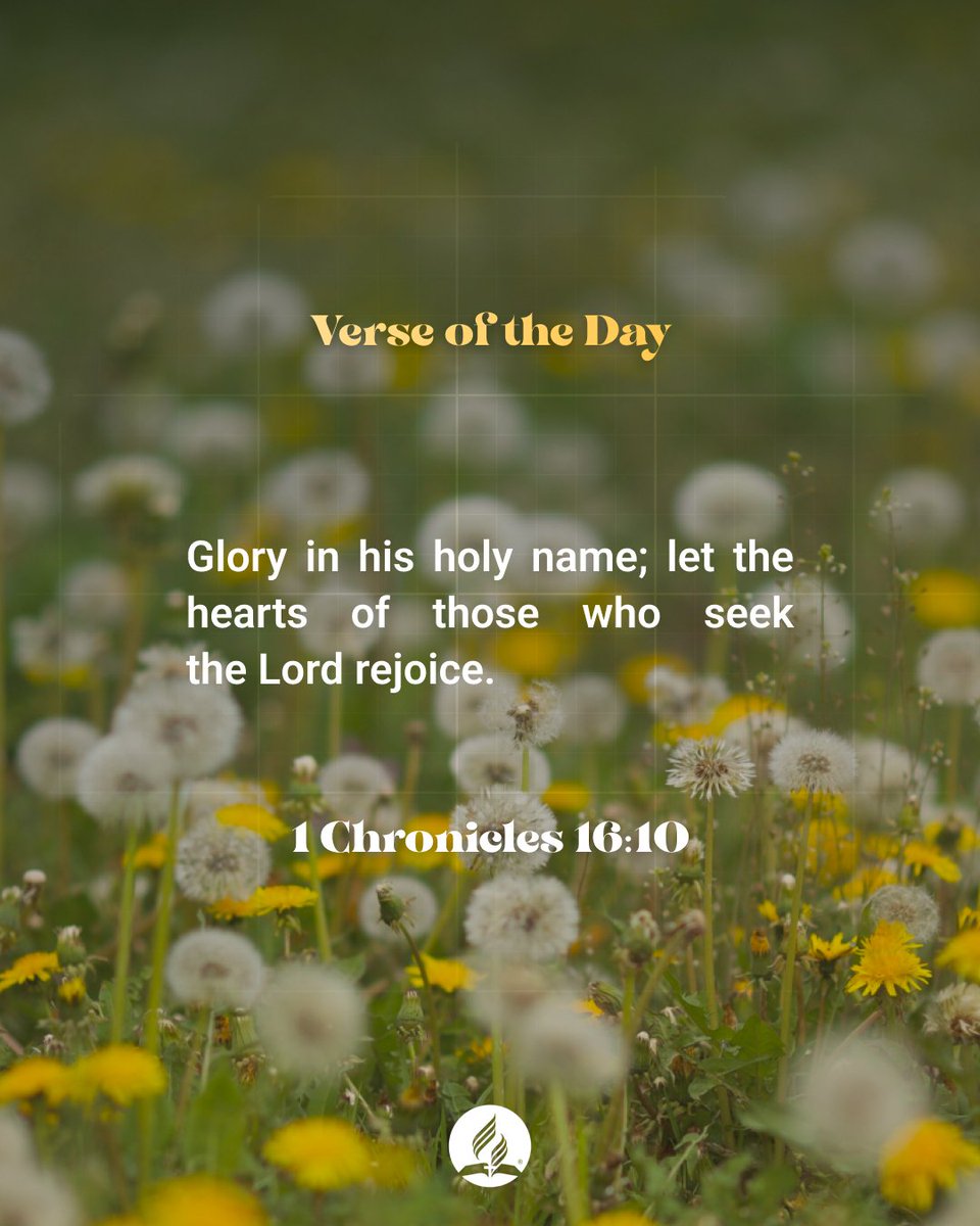 Have you ever felt a deep sense of joy just by mentioning someone’s name? 1 Chronicles 16:10 invites us to glory in His holy name. Let’s share the moments when His name brought joy into our lives. #Blessed #VerseOfTheDay #FaithJourney #SpiritualAwakening #JoyInHisName