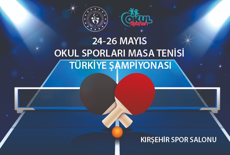 📍 24-26 Mayıs tarihleri arasında İlimiz ev sahipliğinde düzenlenecek olan @gsbokulsporlari Masa Tenisi Türkiye Şampiyonaları 29 İl ve 250'nin üzerinde sporcunun katılımı ile Kırşehir Spor Salonu’nda gerçekleştirilecek. kirsehir.gsb.gov.tr/HaberDetaylari… @gencliksporbak @oa_bak