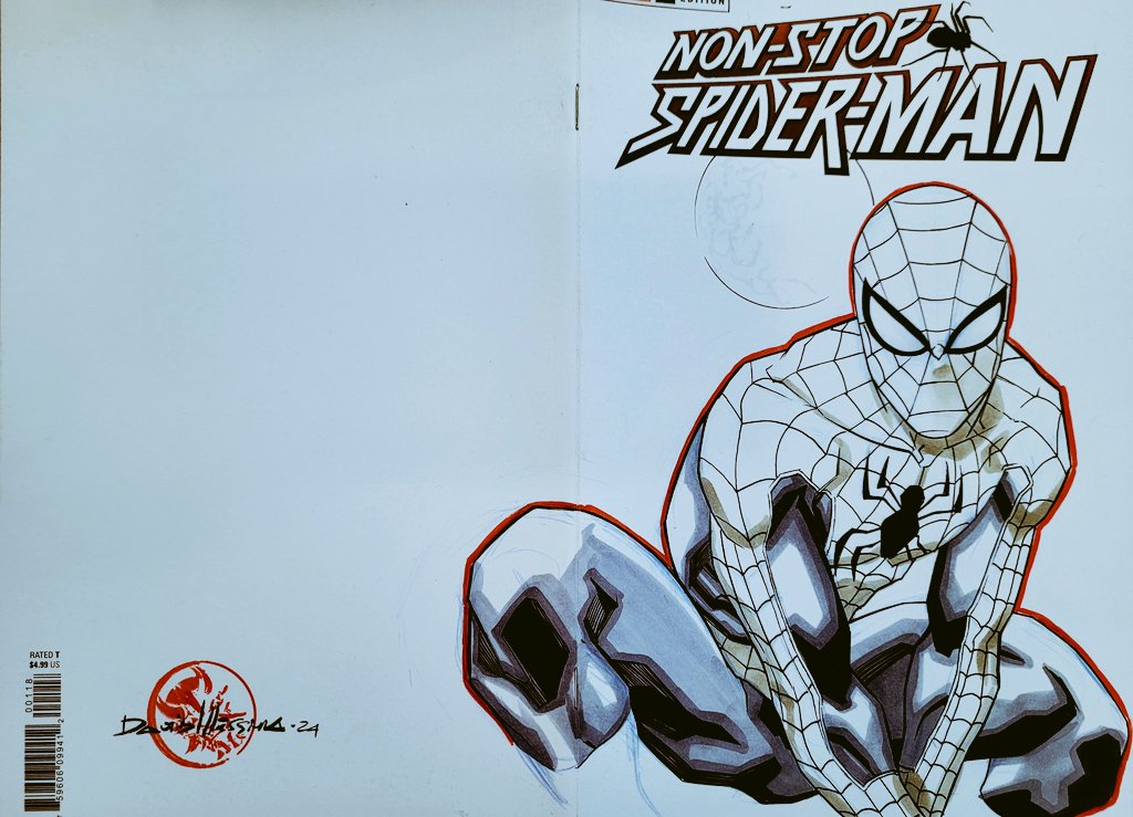 LAKE COMO ART FESTIVAL SPIDERMAN BLANK COVER COMMISSION.

#lakecomoartfestival 
#lakecomo 
#spiderman 
#Marvel
#davidmessina