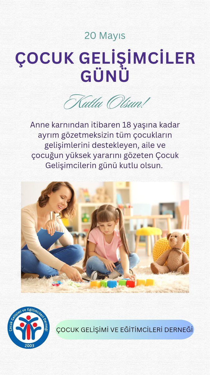20 Mayıs Çocuk Gelişimciler günümüz kutlu olsun🫶🏻 #cgeder #cocukgelisimi #20mayis #kutlama #ankara
