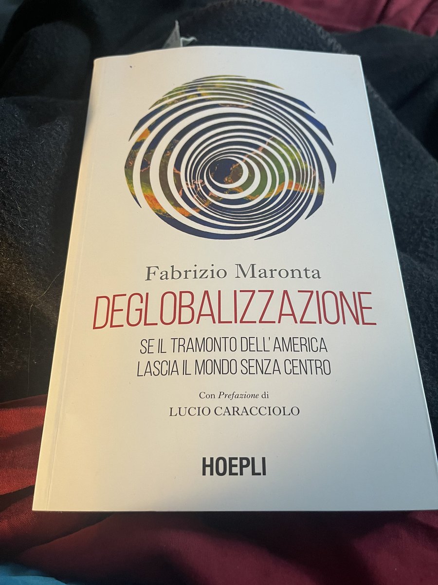 Ho appena letto questo bel libro di Maronta Ve lo consiglio Analisi attenta piena di dati Non abbiamo la stessa visione delle relazioni internazionali ma convergenze su molte valutazioni Bravo Fabrizio!