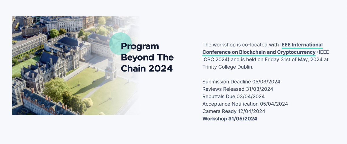 luigi_vigneri's tweet photo. Excited to announce that the #BeyondTheChain workshop is just two weeks away! 🎉

We're thrilled to have @DesheShai as our keynote speaker. Discover the full schedule at https://t.co/f5VVh79ujb.

Don't miss out! @iota #ieee #icbc #blockchain https://t.co/IYJZGJR1Wy