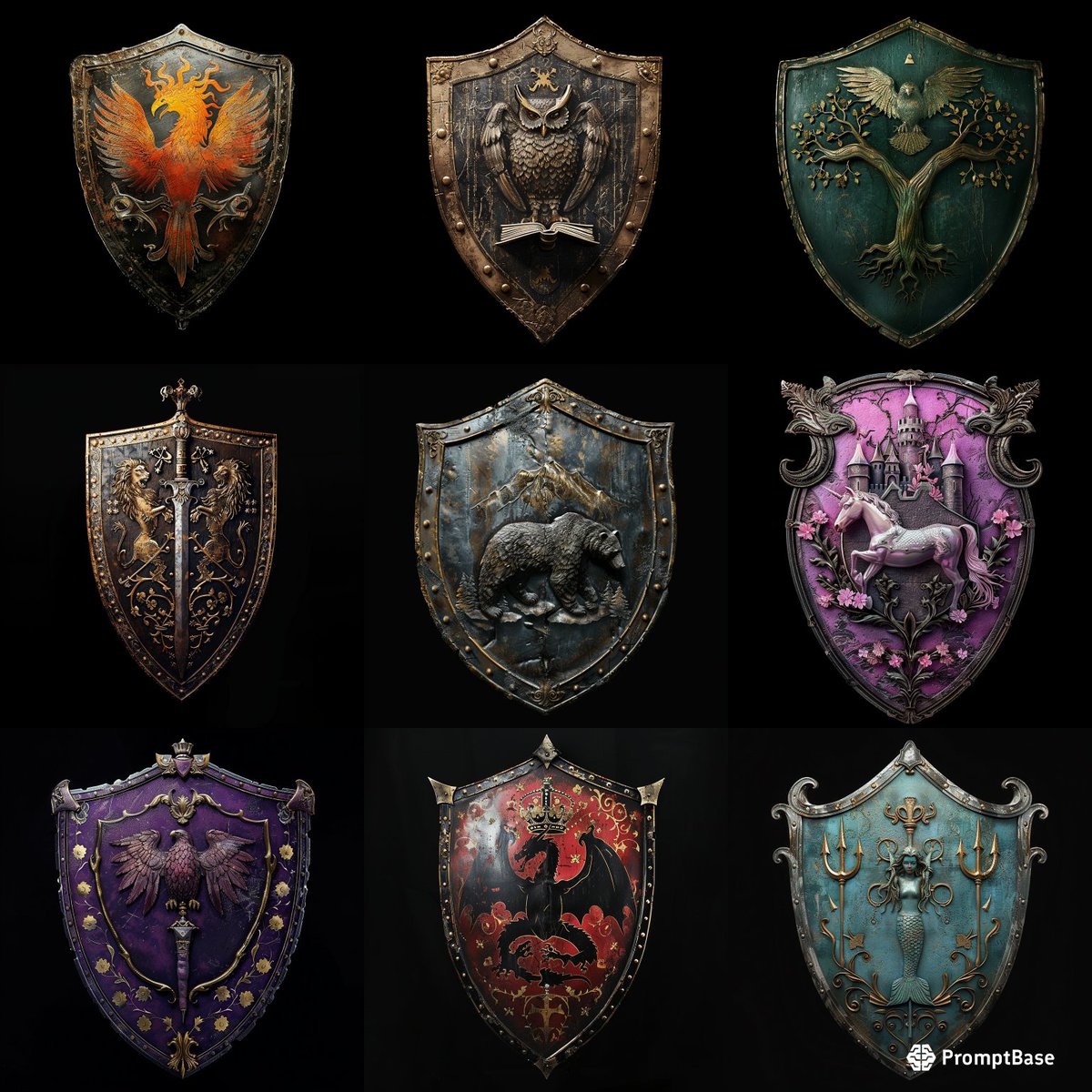 Coats Of Arms Design Kits by jorgelicious using #midjourney 🛡️