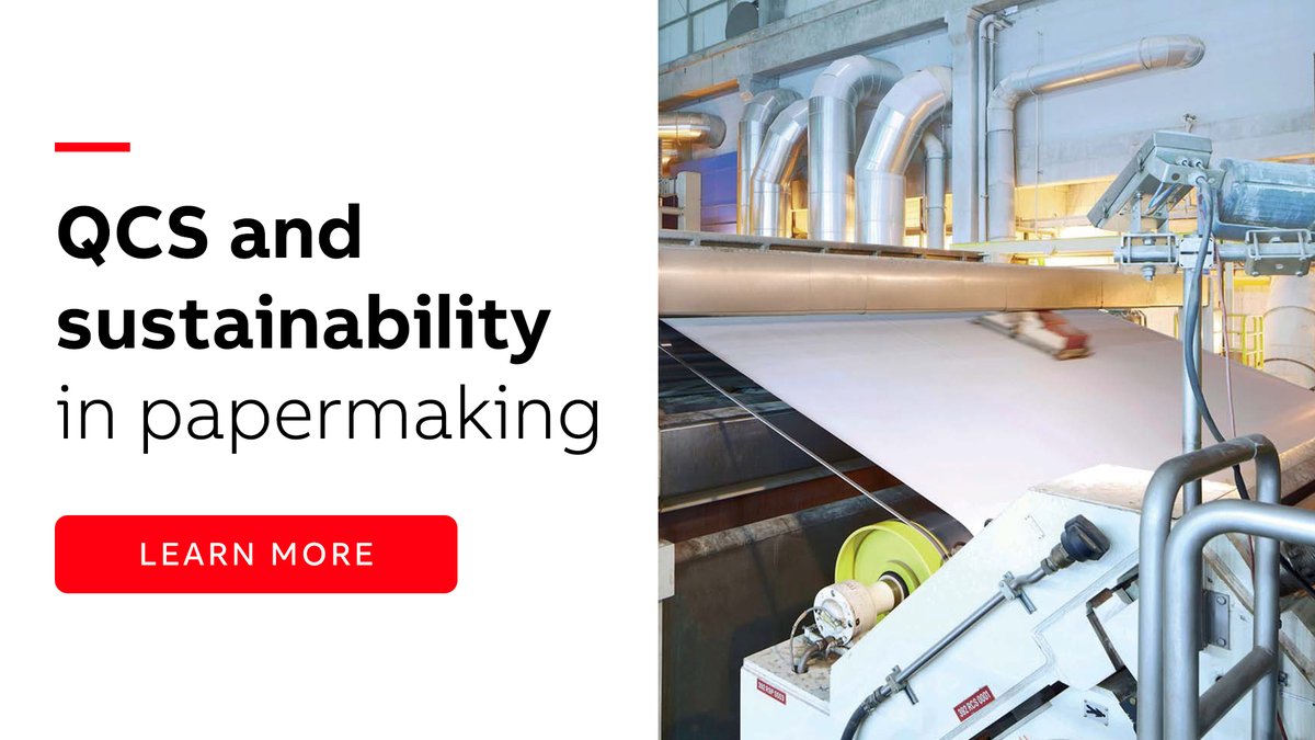 Andy Broomfield, Global Product Management for QCS, ABB #PulpandPaper explains that modern QCS not only reduce variability and improve quality but reduce energy consumption and emissions. Read more: ow.ly/WINk50RFxWu

#ProcessIndustries  #RealProgress