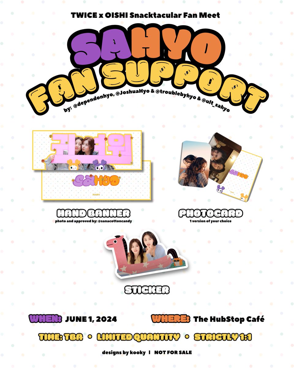 ult_sahyo's tweet photo. 💜 SAHYO FREEBIES for the #TwicexOishiSnacktacularFanMeet 🧡

pls like and rt to spread. wag mahiya lumapit baka maubusan. see you there! ✨ https://t.co/HBGw23WjlN