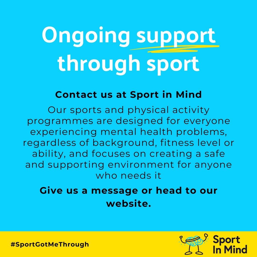 The conversation continues everyday for us, and we want say- we're here today, tomorrow, this week, and every week. We always will be 💙 #sportgotmethrough #mentalhealthmatters