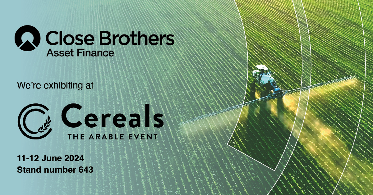 𝙒𝙝𝙖𝙩: We will be exhibiting at @CerealsEvent
𝙒𝙝𝙚𝙧𝙚: Bygrave Woods
𝙒𝙝𝙚𝙣: 11-12 June 2024

pulse.ly/vnirl0bu6y

#CloseBrothersAssetFinance #AssetFinance #Cereals #Farming #Agriculture