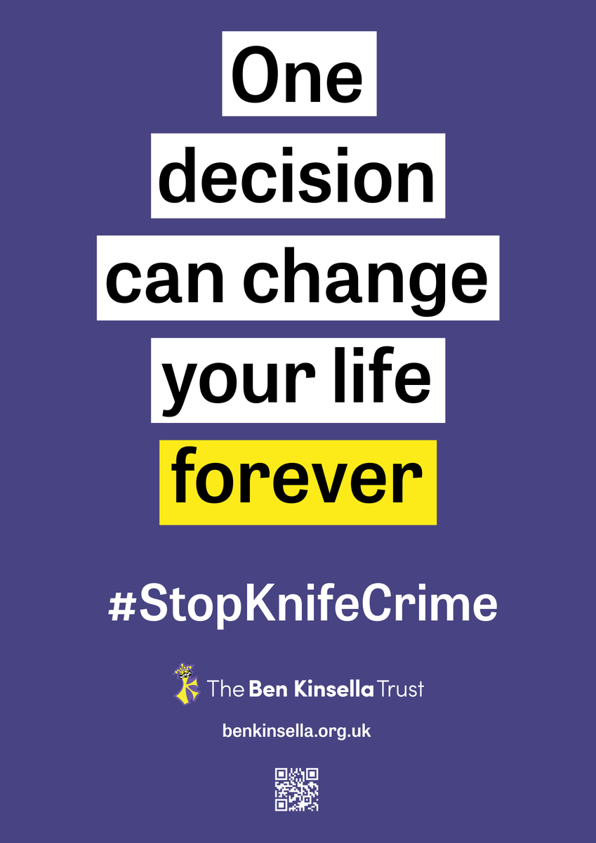 Today is the start of #KnifeCrimeAwarenessWeek 

Whether through education, pledges, or sharing stories, each individual can contribute to the collective effort to #StopKnifeCrime and create positive change in our society .

Visit benkinsella.org.uk/knife-crime-aw… for more information.