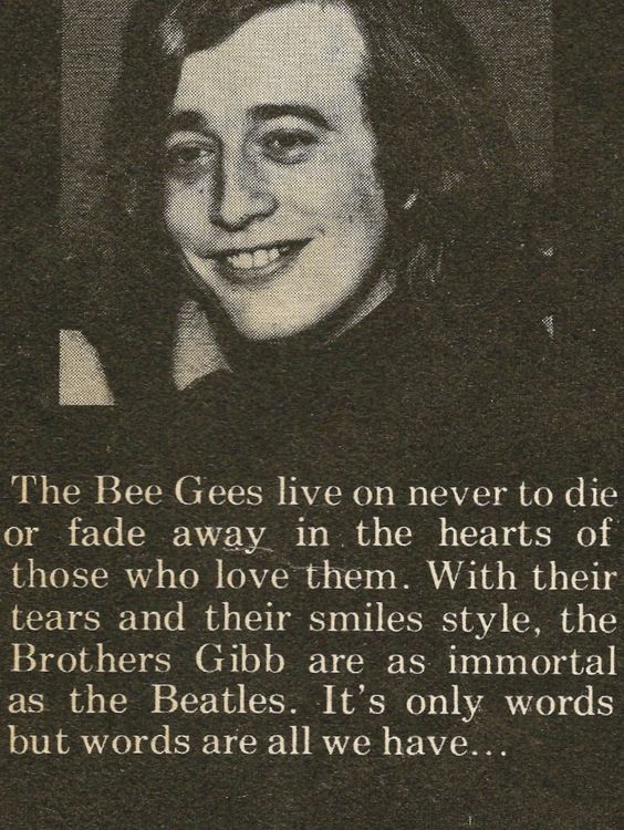 Love this beautiful thought...

Not sure where I saved this from, all credit to the creator/owner/original photographer

#RobinGibb #12YearsGone #GoneButNeverForgotten