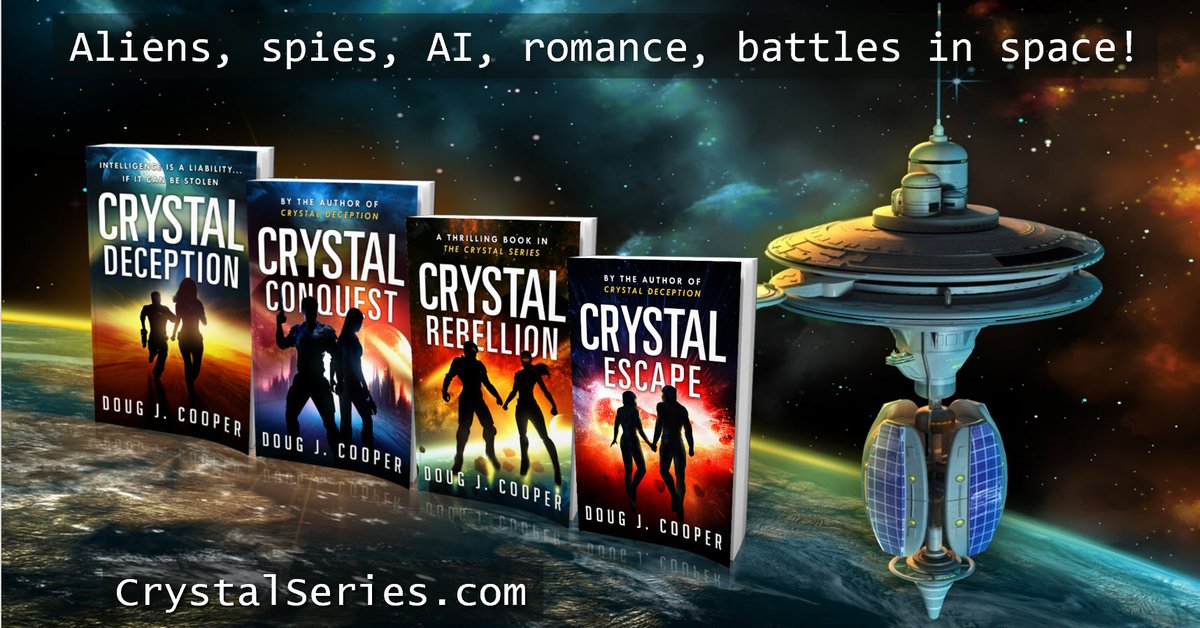 “Put me down,” Cheryl said in a tone that balanced command and ire. The Crystal Series – classic sci-fi thrills Start with first book CRYSTAL DECEPTION Series info: CrystalSeries.com Buy link: amazon.com/default/e/B00F… #kindleunlimited #scifi