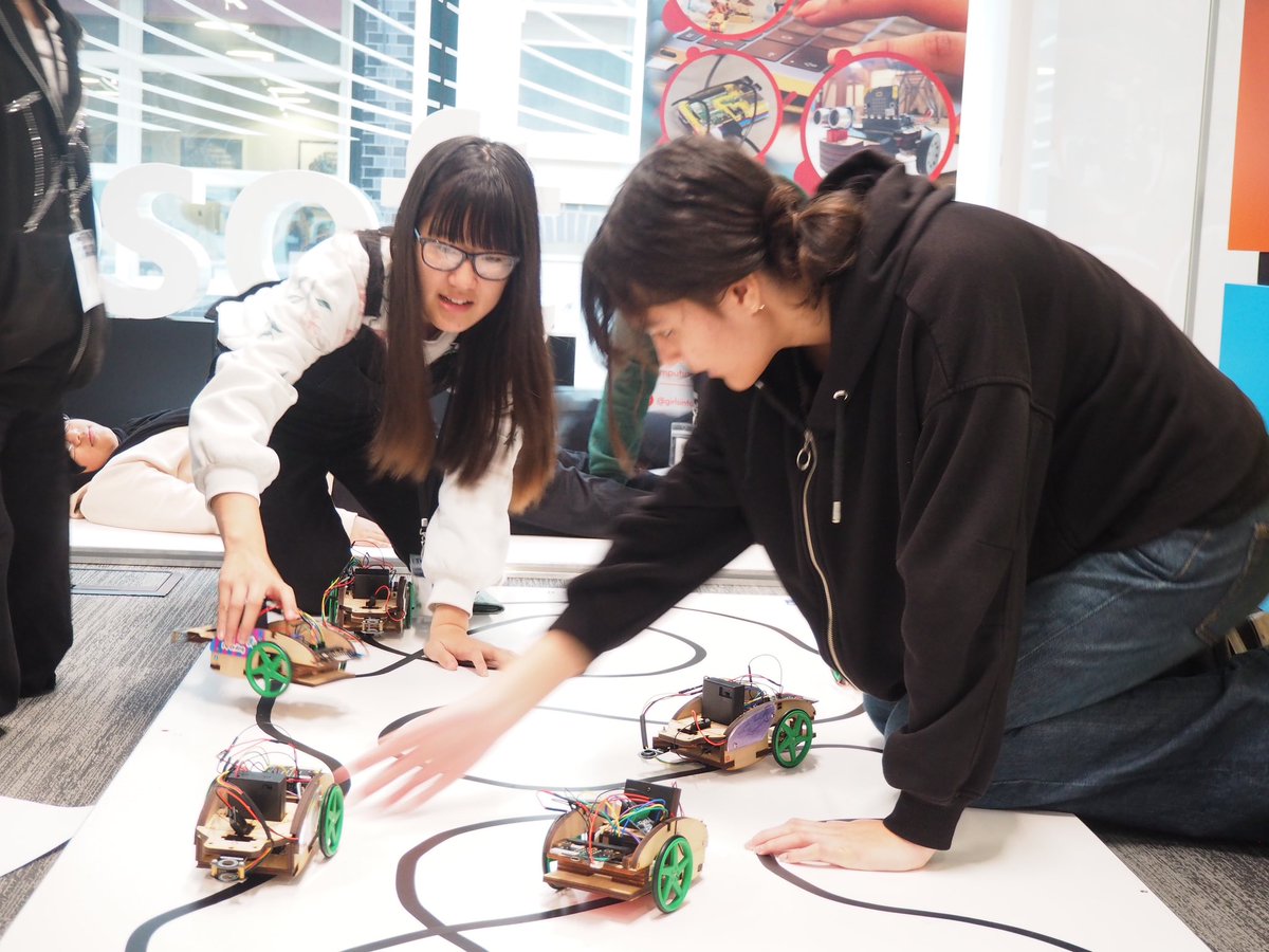 More #WomenInSTEM tomorrow means getting more #GirlsInTech today. When technology is fun, engaging, and helps you create something awesome, that task gets so much easier. Look at these girls having the time of their lives at a #GirlsIntoCoding event. 🚀 They get to see other