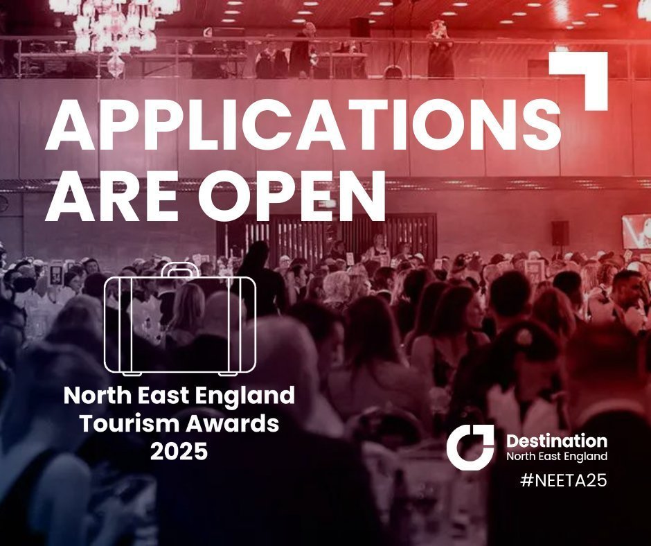 The North East England Tourism Awards are open, meaning you can get in early and work on your application! Submissions close on 16 Sept at 5pm, so you have time to perfect your entry and ensure it reflects your business' star quality. Learn more: tinyurl.com/5ft3sada