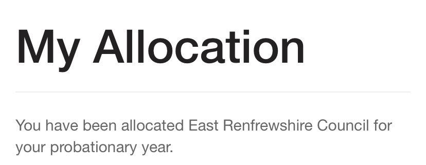 Absolutely delighted to be allocated <a href="/EastRenCouncil/">East Renfrewshire</a> for my probation next year. Roll on August 🇫🇷🇪🇸 <a href="/EastRenLangs/">EastRenLanguages</a>
