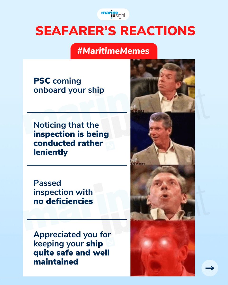 What its like to be a #seafarer? Our latest meme perfectly captures the emotions
Share your seafaring moments

Explore our courses in MIAcademy bit.ly/3PKCxUe & 👆13 free E-books bit.ly/3vYaWF4
Any Maritime-related questions Ask MarineGPT marinegpt.marineinsight.com