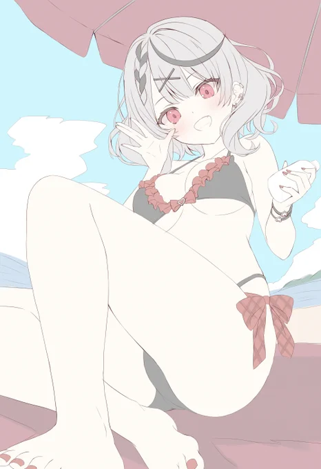 初期沙花叉ヘアーで描いてたけど仕上げずに別の描く気配なので供養しときます 