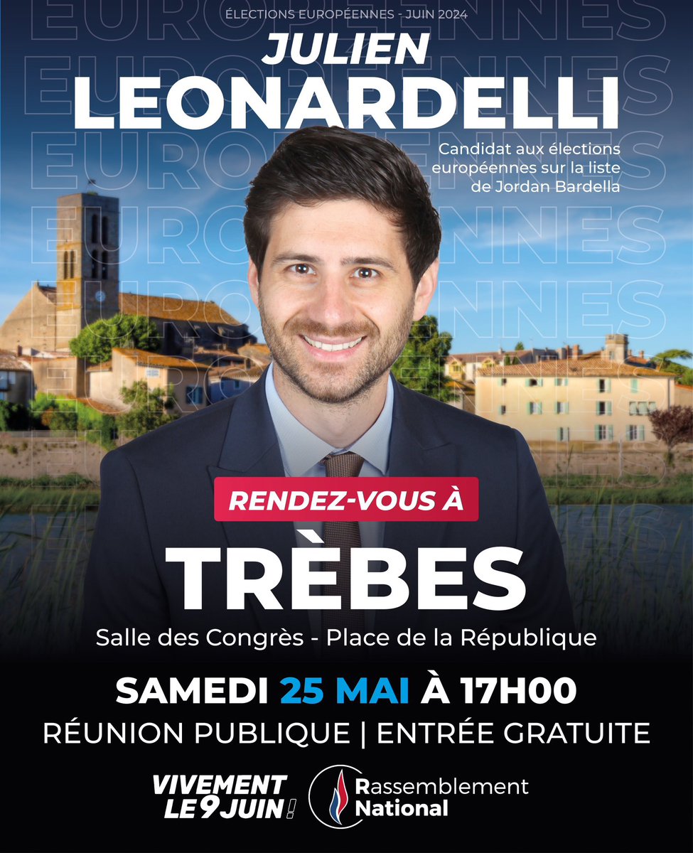 À samedi à Trèbes avec @JLeonardelli_ !