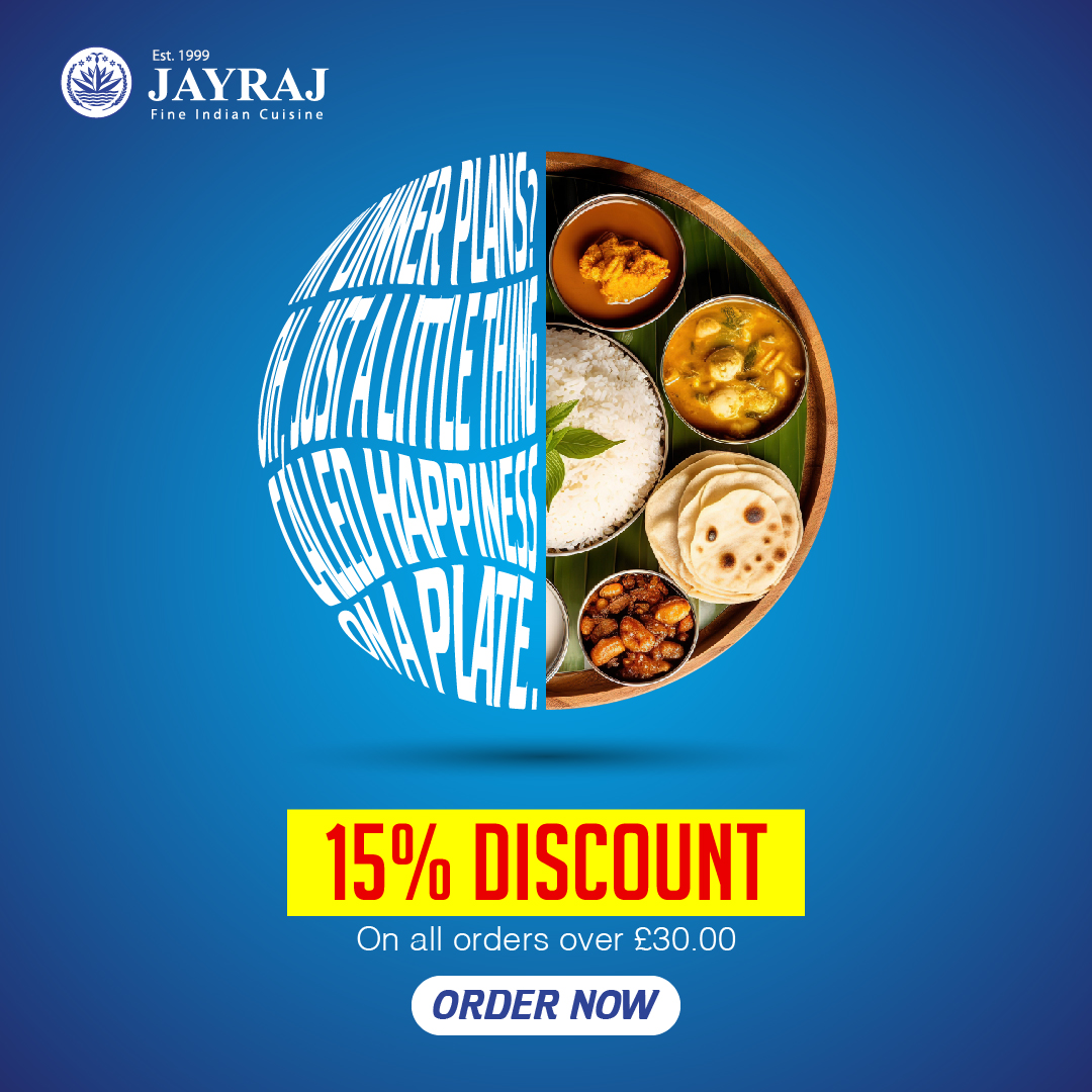 Good food is happiness. Order your joy now! 🍲🤤

📲 Order Now: jayraj.co.uk

#JayRaj | #JayrajDelights | #IndianCuisine | #IndianFoodie | #CulinaryAdventure |#indianrestaurant