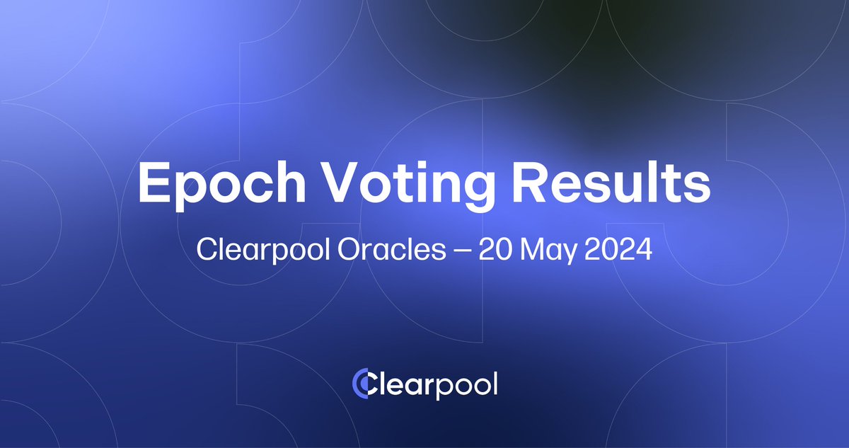 🗳 The Clearpool Oracle voting results are out!

📈 The Oracles have adjusted interest rates, in line with their assessment of current market pricing. The optimal interest rate (Ym) for AA-rated borrowers has now been adjusted from 13.65% to 13.54%.
 
See the results and how it