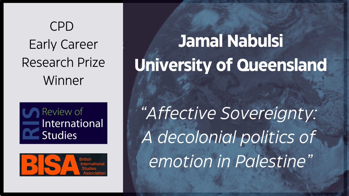 #ICYMI: @BisaCPD and the editors of @RISjnl have selected the winner and runners up of the annual Early-Career Researcher Paper Prize! @jamal_nabulsi is the winner of this prestigious prize. Find out more here 👉 buff.ly/4ajxJvG.