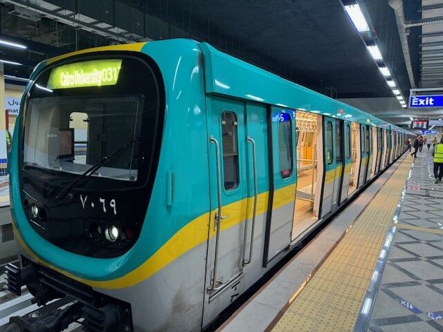 RailwaysAfrica's tweet photo. @Alstom celebrates the successful trial operation of 5 stations on #CairoMetro Line 3 – Phase 3C, from Kit Kat to Cairo University! The advanced Urbalis signalling system now enables over 60,000 commuters per hour in each direction. https://t.co/fB0yvAz1L0

#railway #Egypt https://t.co/cA8inC1lWL