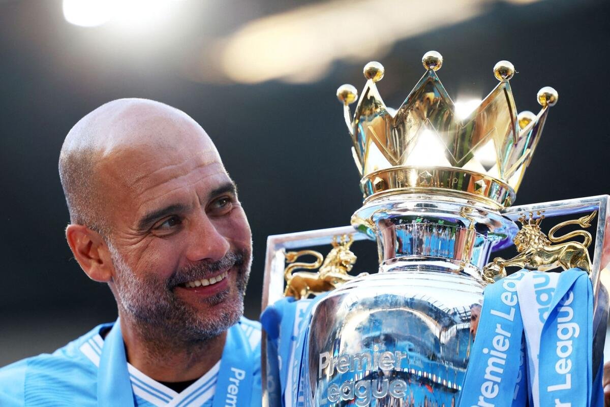 FootballTalkHQ's tweet photo. 🗣️Pep Guardiola on his future with the contract due to expire in June 2025: 

“The reality is I’m closer to leaving than staying”. 

“We have talked with the club and my feeling is that I want to stay now. I will stay next season”. “But during the season we will talk, we will see”.