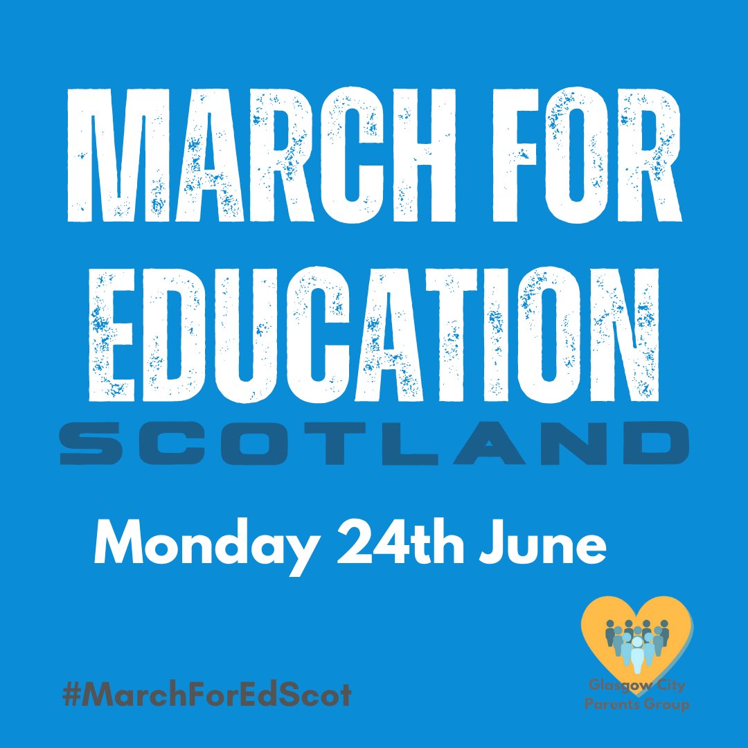 Save the date 📆 

More info later this week! 

#LetOurKidsFlourish
#MarchForEdScot