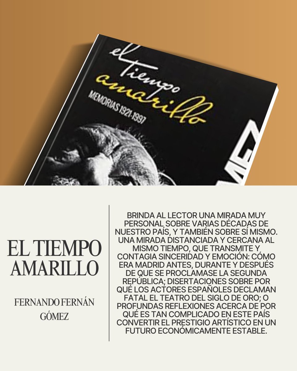 Se acerca el mes de junio y hemos pensado en una increíble actividad para celebrarlo. forma parte de 'LA VITRINA' con 'El tiempo amarillo' de Fernando Fernán Gómez. 📚ow.ly/n2Wh50PIbeS #LaVitrina #LeyendoConLaUnión #ElTiempoAmarillo#FernandoFernánGómez