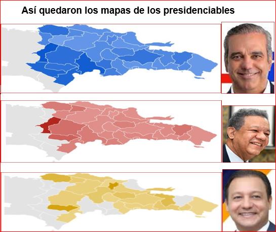 Así quedaron los mapas de los presidenciables
#AliciaOrtega, #RepúblicaDominicana, #Perdió, #OmarFernández, #AlfredoPacheco, #JamalMurray, #FélixBautista, #ElPRM.#Jokic, #GonzaloCastillo