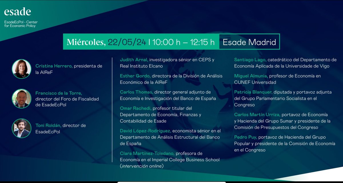 Este Miércoles en Esade Madrid el mejor foro de fiscalidad del año, ya en su tercera edición :-) 👇🏻 ¡Os esperamos!