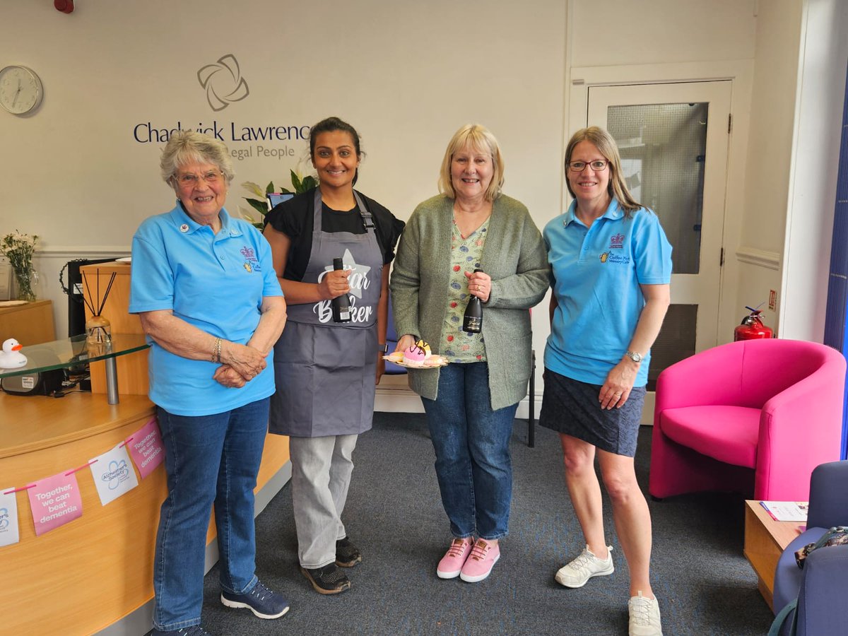 What a wonderful time we had on Friday at <a href="/YorkshireLegal/">Chadwick Lawrence</a> at our first Chadwick Lawrence bake off and cake sale, raising awareness and funds for <a href="/alzheimerssoc/">Alzheimer's Society</a> 

<a href="/LeedsOPF/">Leeds Older People's Forum</a>
