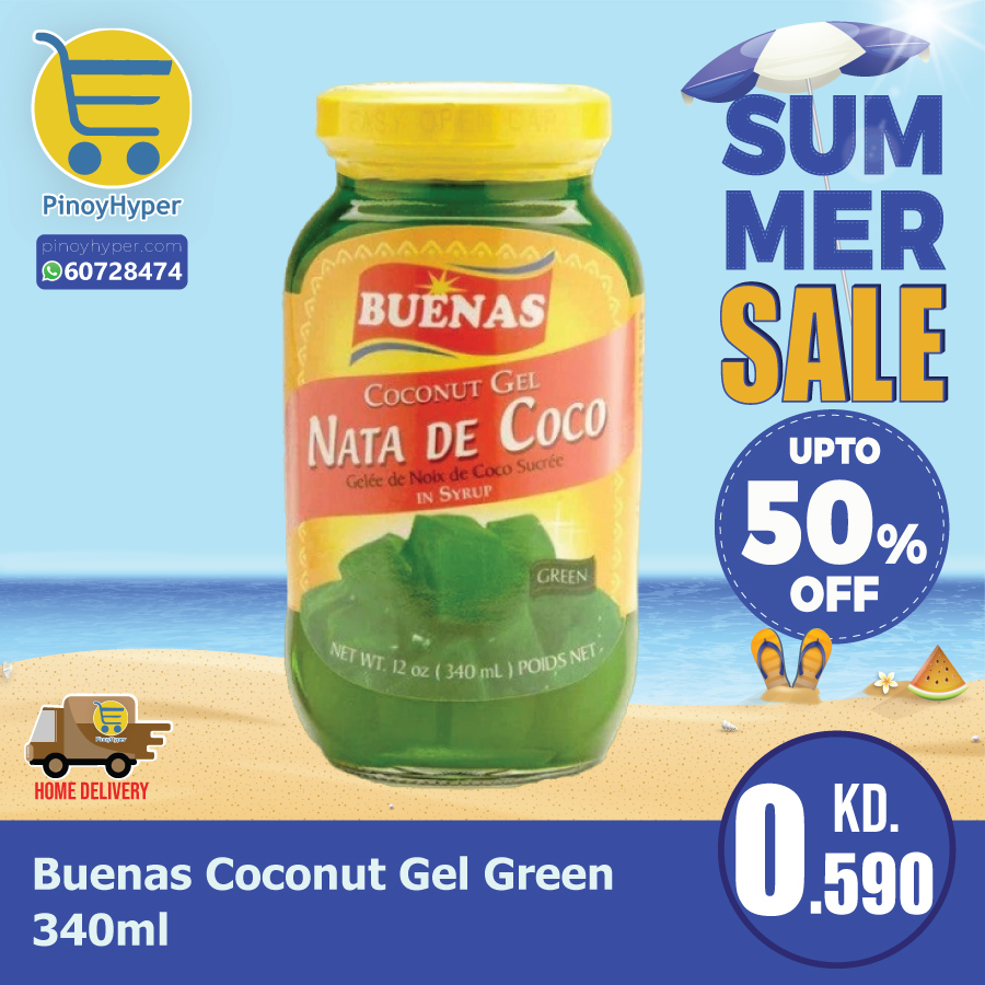 🇰🇼 Summer Sale 🇰🇼
🥰Offer for OFW Kuwait 🥰
Delivery All over Kuwait 🚛
Buenas Coconut Gel Green 340ml
#pinoyhyper #ofw #ofwkuwait #pilipinosakuwait #onlinegrocery #pinoy #philippines #filipino #pilipinas #pinoyfoodie #pinoyfood
#summeroffer
#offer #summer #summersale #sale