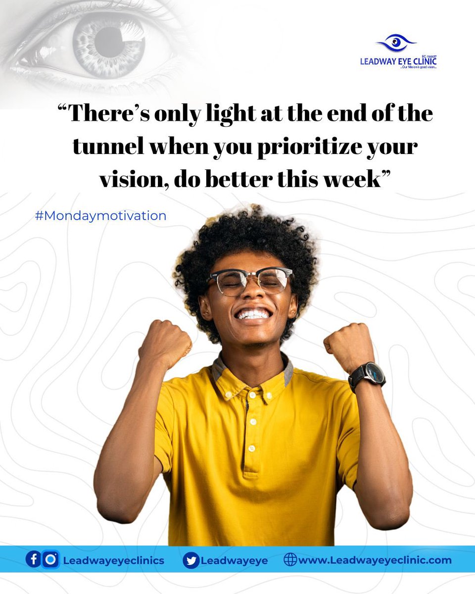 There’s light at the end of the tunnel but can you see it? 👀🤭 It’s a new week tribe! What are you doing about your eye health? Prioritize your vision 🤓 so you too can see the end of the tunnel clearly.👍