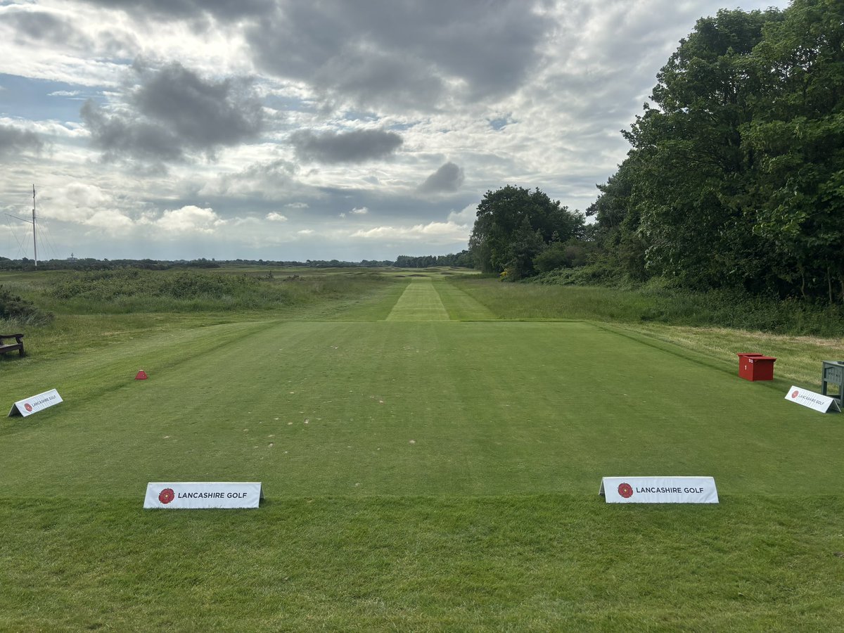 @RoyalLythamGolf looking fantastic for the men’s seniors match v Yorkshire today. First northern counties match of the season. Go #teamlancashire.