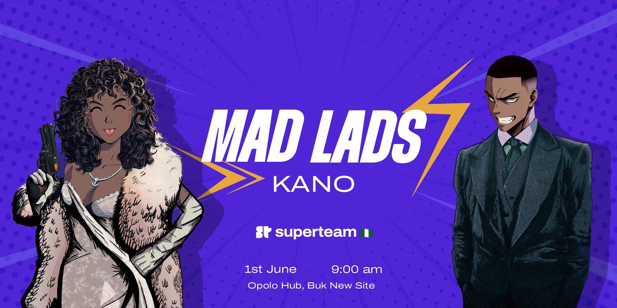 🚨 JUST IN: The African Madlads community @madladsafrica have announced their first ever community event scheduled for June 1st with @SuperteamNG