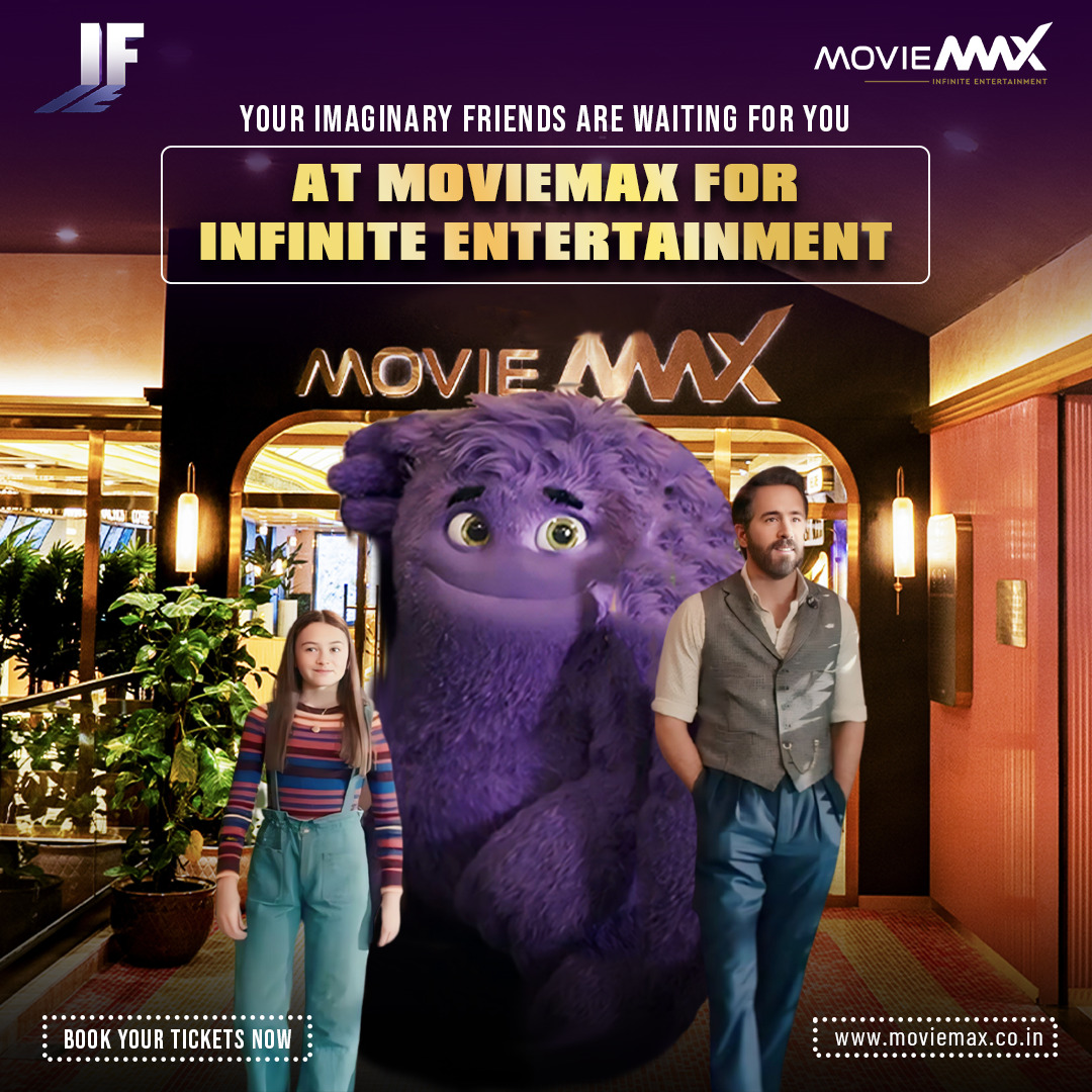 Your imaginary friends are waiting for you at #MovieMax! 🎥 Dive into a world of infinite Entertainment with the IF movie. Don't miss out—book your tickets now and let the adventure begin! 🍿✨ Tickets Link: moviemax.co.in @VancityReynolds @johnkrasinski